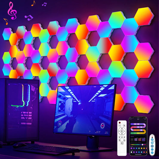 RGB Hexagon Wall Lights